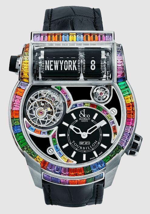 Review Jacob & Co EPIC SF24 TOURBILLON ARLEQUINO BAGUETTE ES802.30.AA.UA.ABALA Replica watch